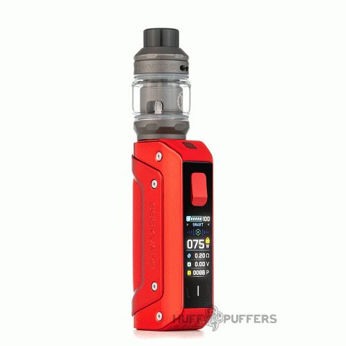 geekvape aegis solo 3 kit red front led view