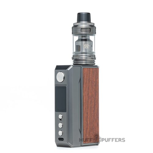 voopoo drag 4 kit gunmetal rosewood front view